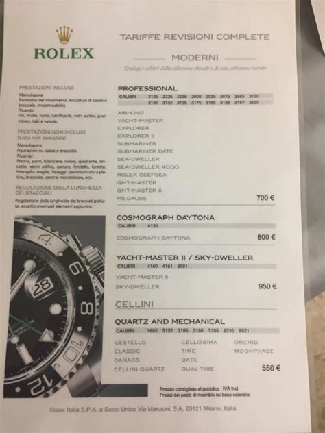fattura rolex